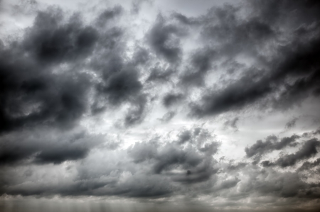 Dramatic stormy clouds  HDR imageの写真素材