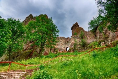 Belogradchik rocks Fortress, Bulgaria HDR imageの写真素材