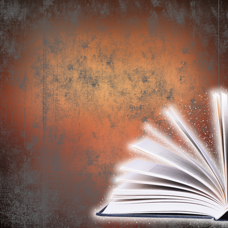 Open book with bokeh light and abstract backgroundの写真素材