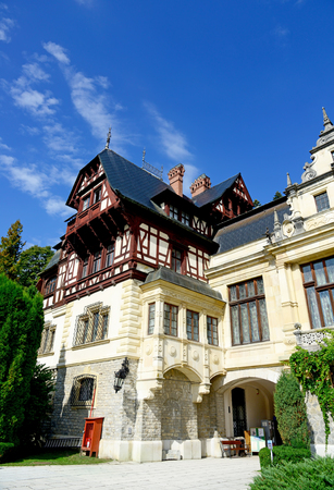 Great Pelesh castle in Sinaia, Romaniaのeditorial素材