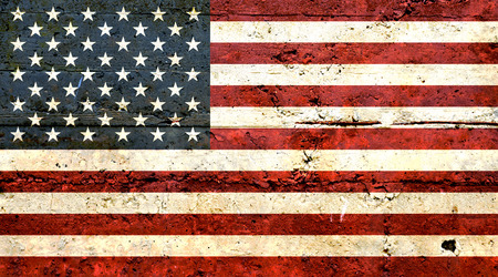 American flag concrete textureの写真素材