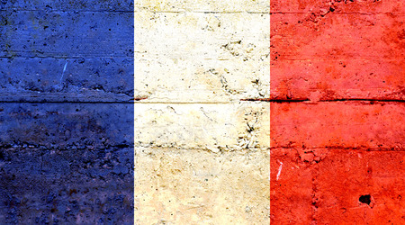 French flag concrete textureの写真素材