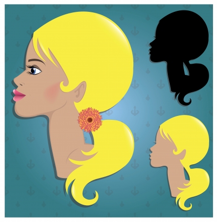 Fashion hair woman glamour make upのイラスト素材