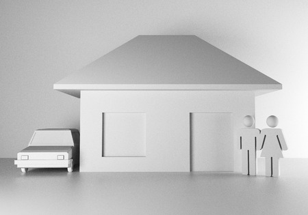 3d render of a coupleの写真素材