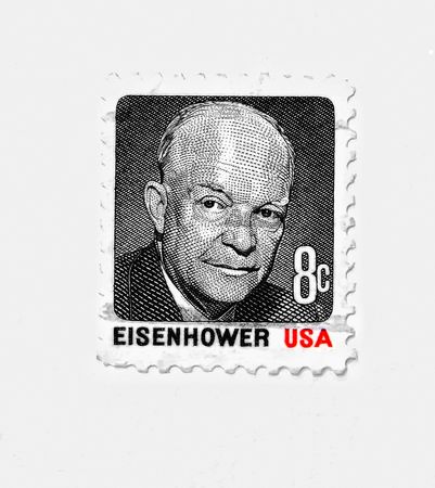 EISENHOWER , old postage more than 20 years old.USAのeditorial素材