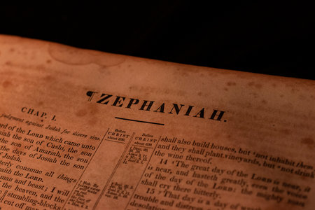 Close up of an old Holy Bible