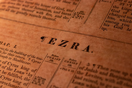 Close up of a bible page