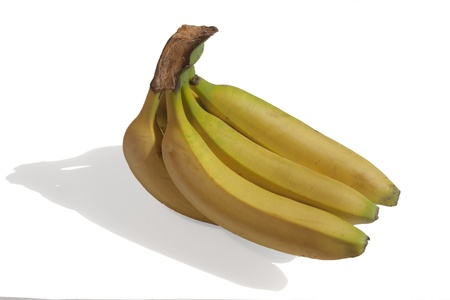 Bananas on a white backgroundの写真素材