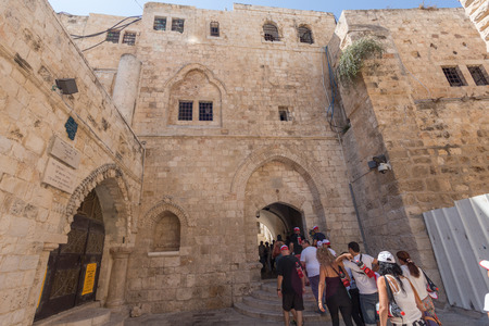Walk through the ancient streets of Jerusalem のeditorial素材