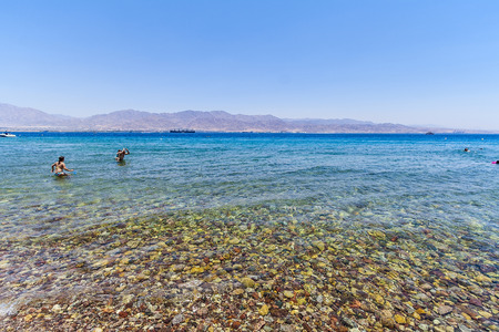 On the beautiful Red Sea in Israel のeditorial素材