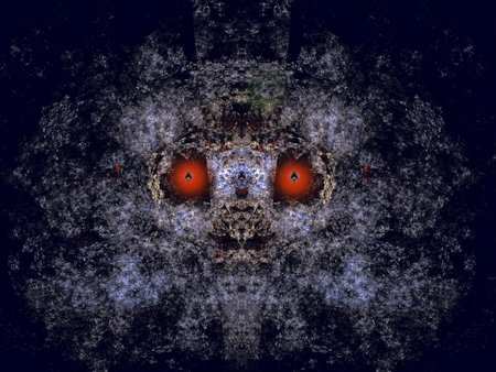 Halloween. Abstract Magic energy multicolored fractal. 3D rendering.