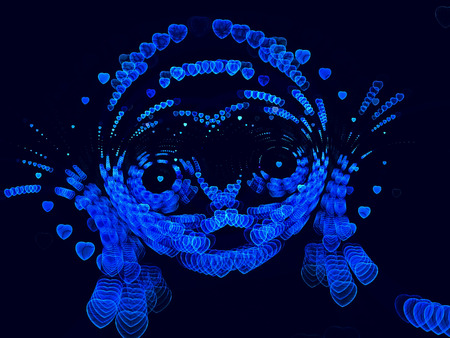 Halloween. Abstract Magic energy multicolored fractal. 3D rendering.の写真素材