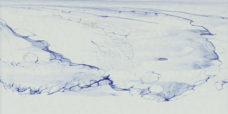 Abstract hand painted watercolor background. Blue and white colors. Ink textureの写真素材