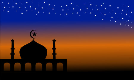 illustration vector of islamic wallpaper backgroundのイラスト素材