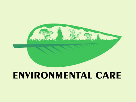 illustration vector of environmental care with leave graphicのイラスト素材