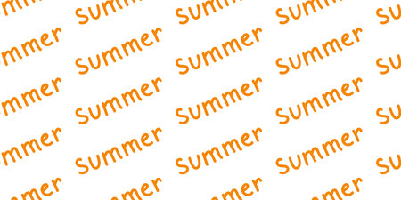 Seamless pattern of summer words. Doodle Summer theme typography for backgrounds, wallpaper, fabric,...
