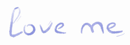 Love me text written in graffiti style. Illustration vector art. Outdoor wall typography painting calligraphies. Heart shaped lettering.のイラスト素材