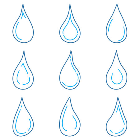 Doodle water drop. Hand drawn sketch illustration. Vector for print, web, mobile and infographicsのイラスト素材