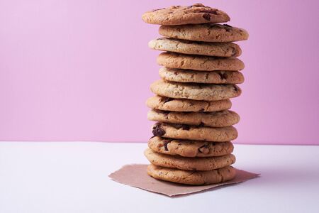 Classic American chocolate cookies.の写真素材