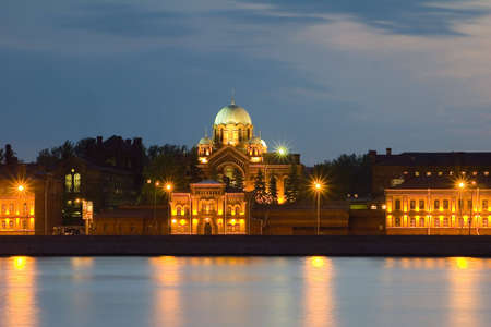The church at nightの写真素材