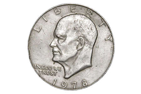 The front side of US Silver Dollarの写真素材