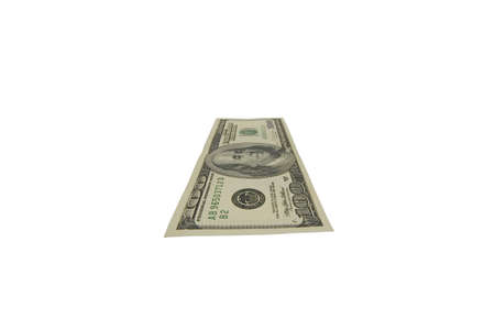 hundred dollars witn clipping pathの写真素材