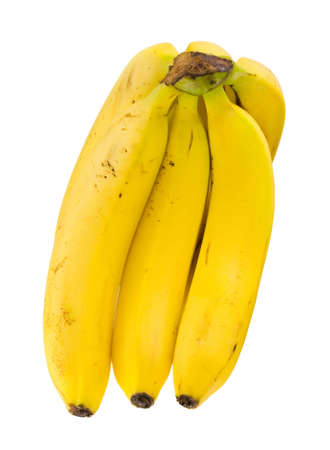 banana bundle isolated on white backgroundの写真素材