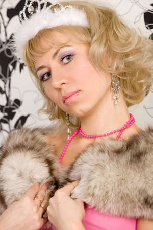 closeup portrait of the beautiful blond woman