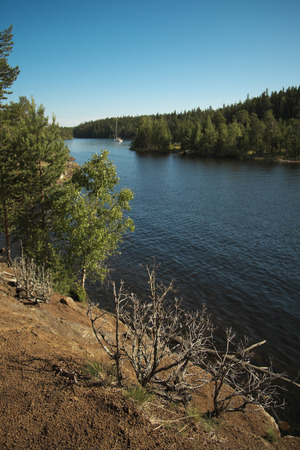 One of the numerous bays of the Islands of Karelia  People here are infrequent の写真素材
