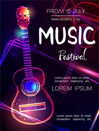 Vector poster for music festival.のイラスト素材