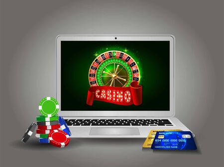 Online casino design banner.のイラスト素材