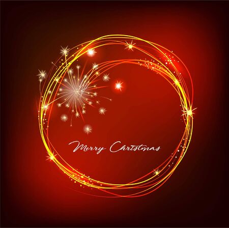 Christmas design with shining circle.のイラスト素材