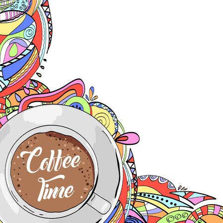 Coffee background for coffee shop menu, poster.のイラスト素材