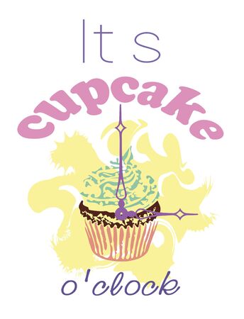 Vintage cupcake poster design.のイラスト素材