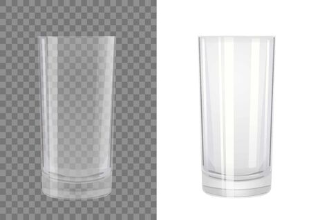 Empty drinking glass cup. Transparent glass.のイラスト素材