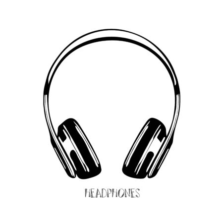 Vector headphones icon.のイラスト素材