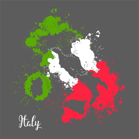 Creative Italy map.のイラスト素材