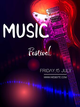 Vector poster for music festival.のイラスト素材