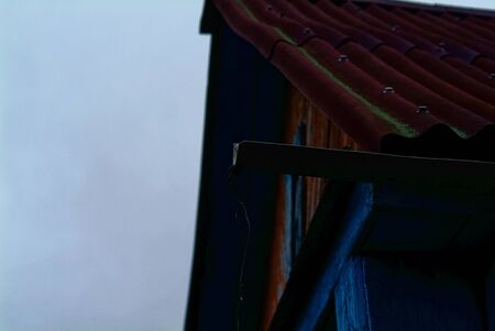 old houses in the village of autumn, Russiaの写真素材