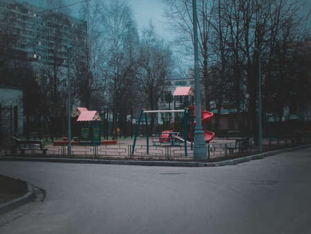Childrens Playground on an overcast evening