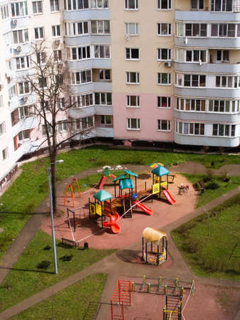 Children's Playground in spring, Moscow