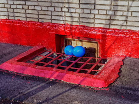deflated balloons lie on the ground, Moscow