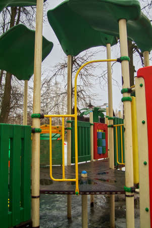 Children's Playground in winter, Moscow