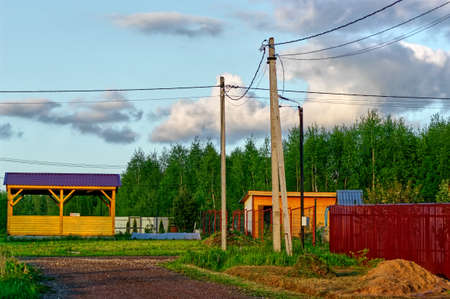 summer village in spring, Russiaの写真素材