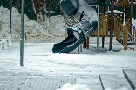 childrens playground in the parkの写真素材