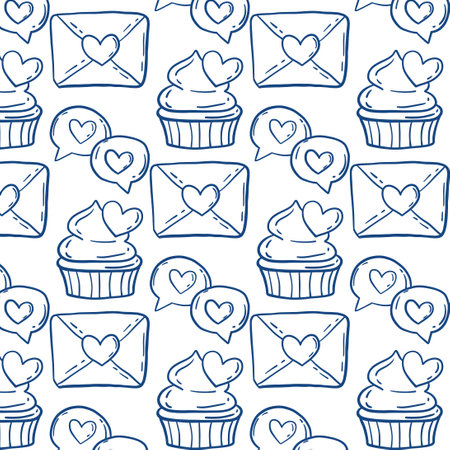 pattern love you. color print. Icons vector illustrations. Set of text in different colors and types. Valentine's day love romanticのイラスト素材