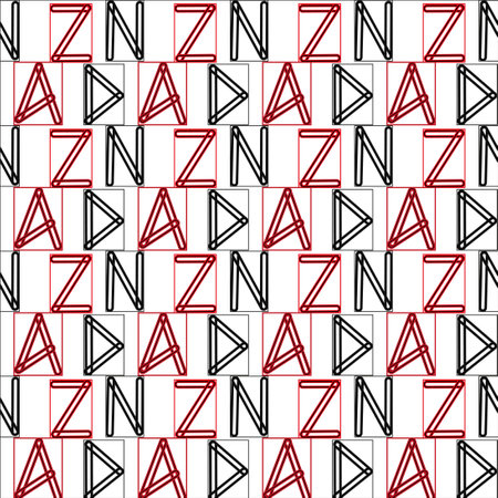 Abstract pattern fashion font alphabet. black and whiteのイラスト素材