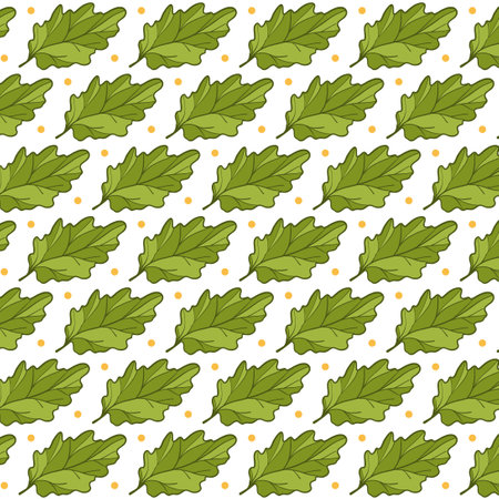 vector illustration for your design. pattern. garden set. green leavesのイラスト素材