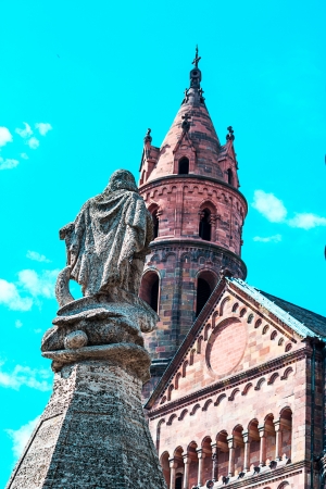 Worms Cathedral, landmark for the city for over 1000 years  Photo taken on  April 07th, 2013の写真素材
