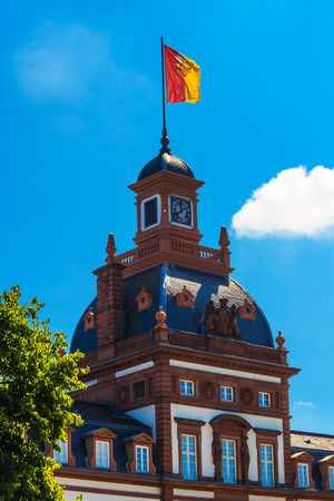 Phillipsruhe Castle on the banks of river Main in Hanau, near Frankfurt am Main, Germanyのeditorial素材